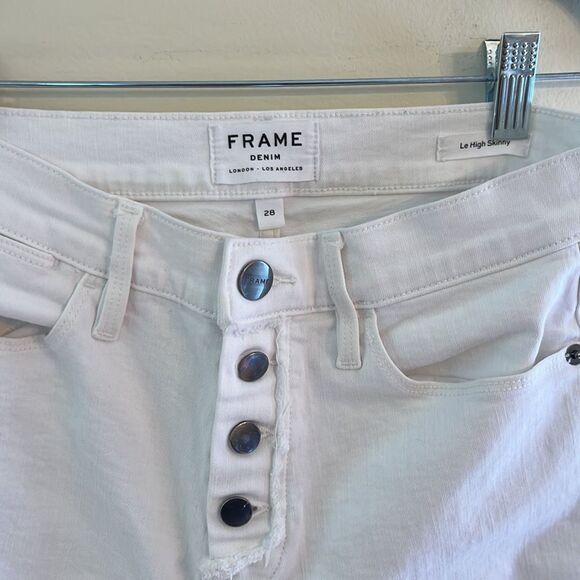 Frame Denim - Le High Skinny White Jeans - Picture 2 of 4